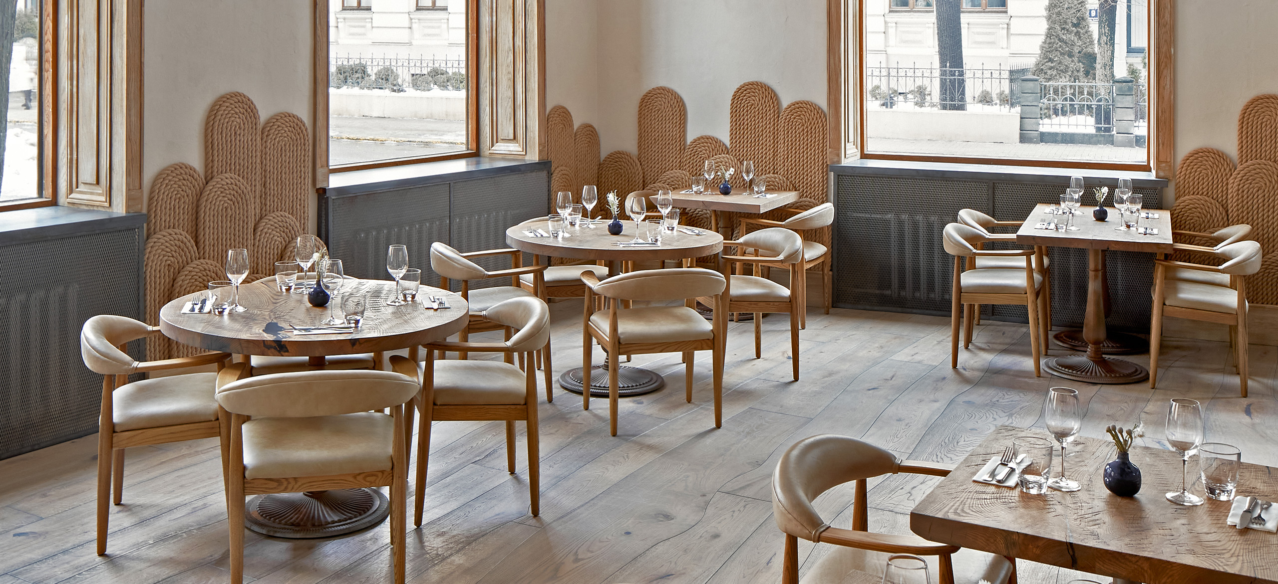 Designed by London-based Studio Caché, the restaurant is an Ode to the Baltic Sea.