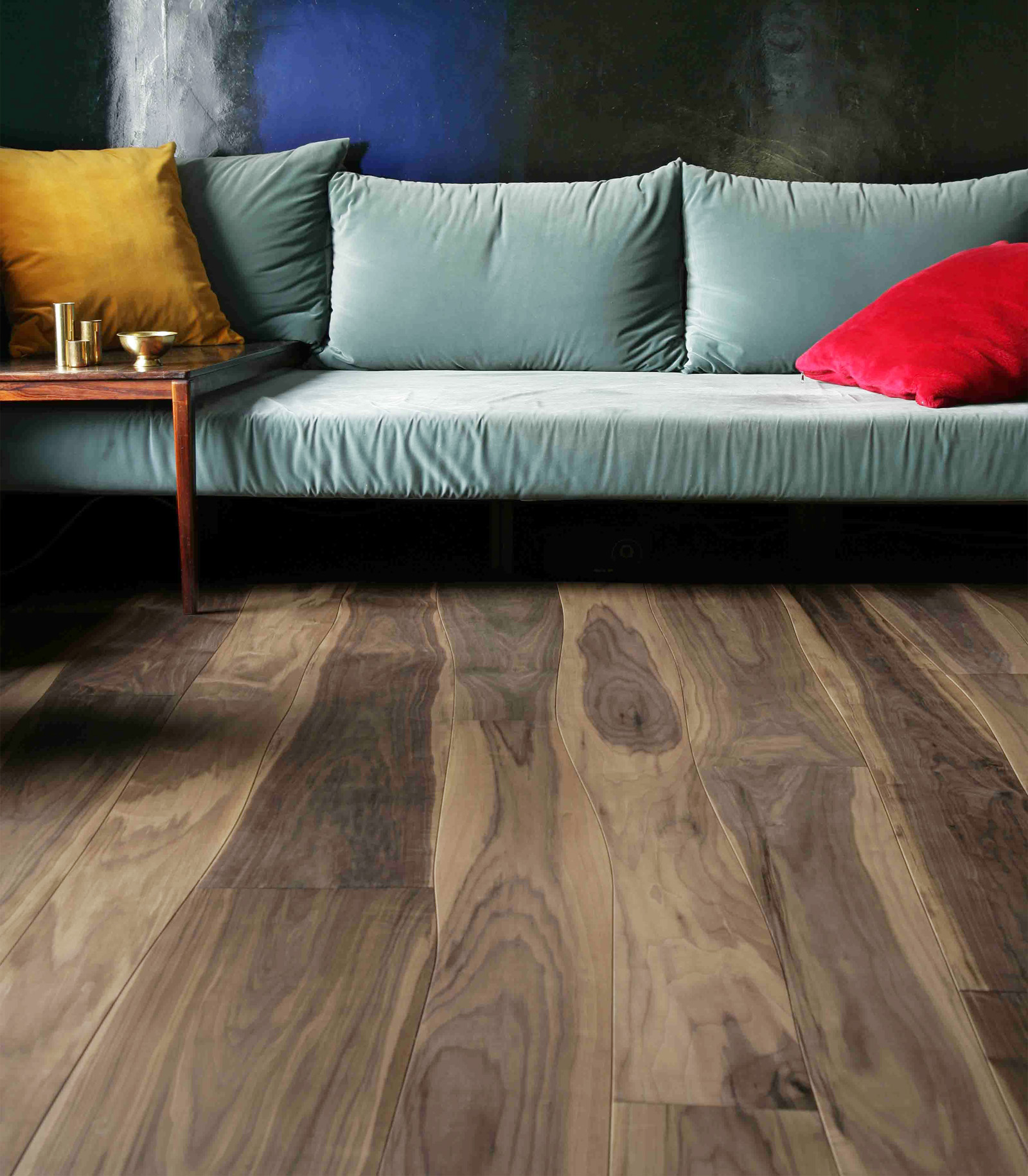 Walnut Parquet curved flooring